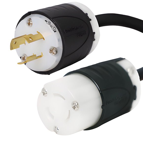 NEMA L6-20P to L6-15R Plug Adapter - 1 ft, 15A/250V 14 AWG - Iron Box # IBX-3223