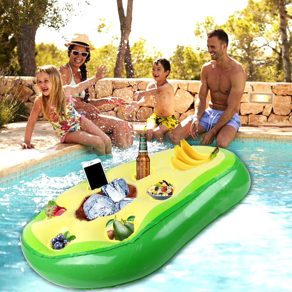 Pool Party Pool Floatie With Umbrella Lionlar Inflatable Drink Holder Drink  Pool Floats Cup Holder