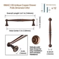 thumbnail image 3 of Goo-Ki 5''(192 MM) Hole Centers Oil Copper Cabinet Pulls, Zinc Alloy Drawer Pulls Cabinet Handles for Dresser and Cupboard, 6 Pack, 3 of 9