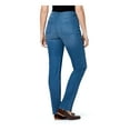 thumbnail image 2 of GLORIA VANDERBILT Womens Blue Zippered Pocketed Tapered Leg Jeans 12, 2 of 3