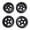 Black, variant on YAHHU 4PCS RC Rally Tires 0.67 inches / 17 mm Rugged Plastic 1/8 RC Car Wheel Tyres for Entertainment White