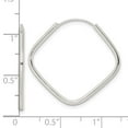 thumbnail image 4 of Diamond2Deal 925 Sterling Silver Endless Square Hoop Earrings for Women (L- 1.07 inch, W- 1.12 inch), 4 of 6