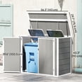 thumbnail image 3 of Outsunny 41 Cu. Ft. Outdoor Storage Shed, Storage Box w/ Chain Lid, Grey, 3 of 10
