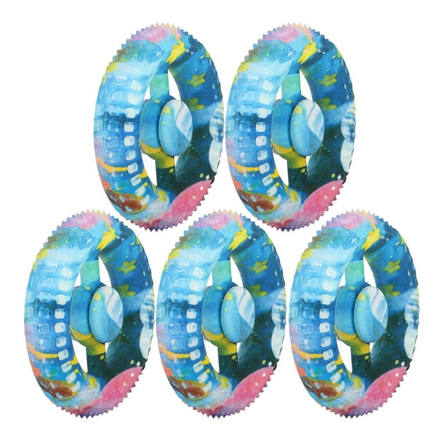 Poignée 5 Pcs Ronde Poignée de Main Jouet en Silicone Imprimé Entraîneur de Doigts pour Entraînement de Réadaptation Maison