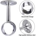 thumbnail image 4 of 4 Pieces Curtain Rod Holder Ceiling Fixing Bracket, Stainless Steel Wardrobe Rod, 4 of 5