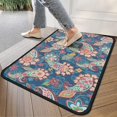 thumbnail image 4 of Blue Paisley and Floral Pattern Door Rugs,Washable Non Slip Door Mats Indoor,Decorative Door Mats,Entry Mat Indoor for Entrance,Bedroom,Kitchen,Bathroom,30"x17", 4 of 6