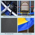 thumbnail image 4 of 55" Multi-Color Indoor/Outdoor Trampoline with Enclosure Net – Safe Bouncing Fun for Ages 3-6 – Durable Metal Frame & Bungee Design – Living Room, Backyard Play, 4 of 7