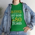 thumbnail image 2 of Vintage Blessed by God for 80 years Happy 80th Birthday Tshirt, 2 of 2