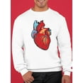 thumbnail image 2 of Pop Art Human Heart Sweatshirt Men -Image by Shutterstock, Male 3X-Large, 2 of 4