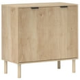 thumbnail image 1 of HOMCOM Armoire d'Appoint, Armoire de Rangement avec Tablette Réglable, Chêne, 1 of 9