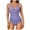 Violet, variant on Busydd Swim Suits for Women Deep V Neck Straps One Piece Swimsuit Solid Color Tummy Control Monokini Swimsuits for Women Criss Cross Ruched Bathing Suits
