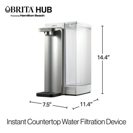 Hamilton Beach - Brita Hub Instant Powerful Countertop Water Filtration System - WHITE