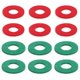 thumbnail image 1 of Lot de 12 rondelles de bornes de batterie (6 rouges et 6 vertes) anticorrosion, tapis de protection pour câbles, 1 of 4