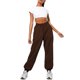 thumbnail image 1 of Pantalones deportivos para mujer Bolsillo con cordón elástico de cintura alta de color sólido XBTCLXEBCO pantalones, 1 of 6