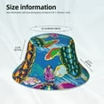 thumbnail image 4 of Daiia Little Sea Turtles Pattern Bucket Hat - Trendy Cotton Sun Hat for Beach, Golf, Fishing - Fun Outdoor Vacation Boonie for Men and Women, 4 of 9