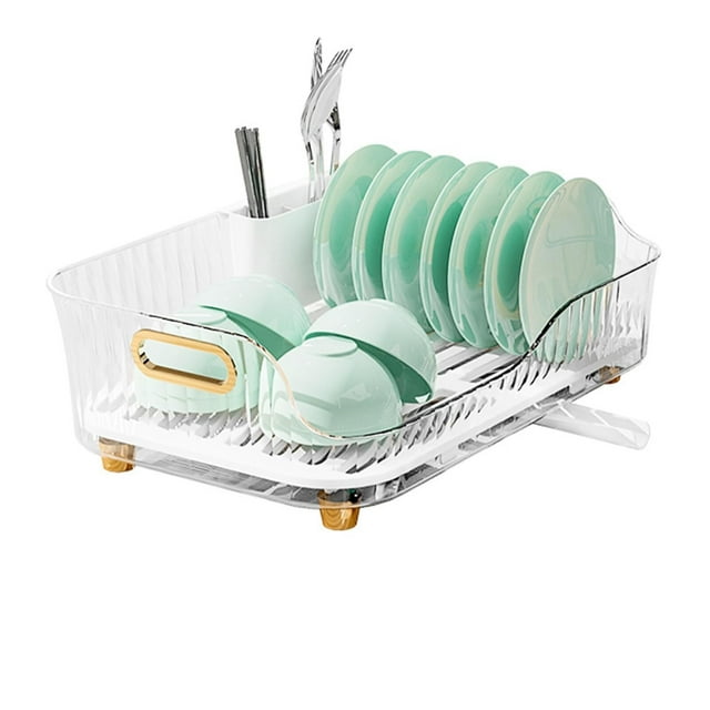 Escurreplatos para encimera de Cocina, Estante para secar Platos con Orificios de Drenaje, Estante para Fregadero Desmontable, Organizador de Tazas tazones para Ahorrar