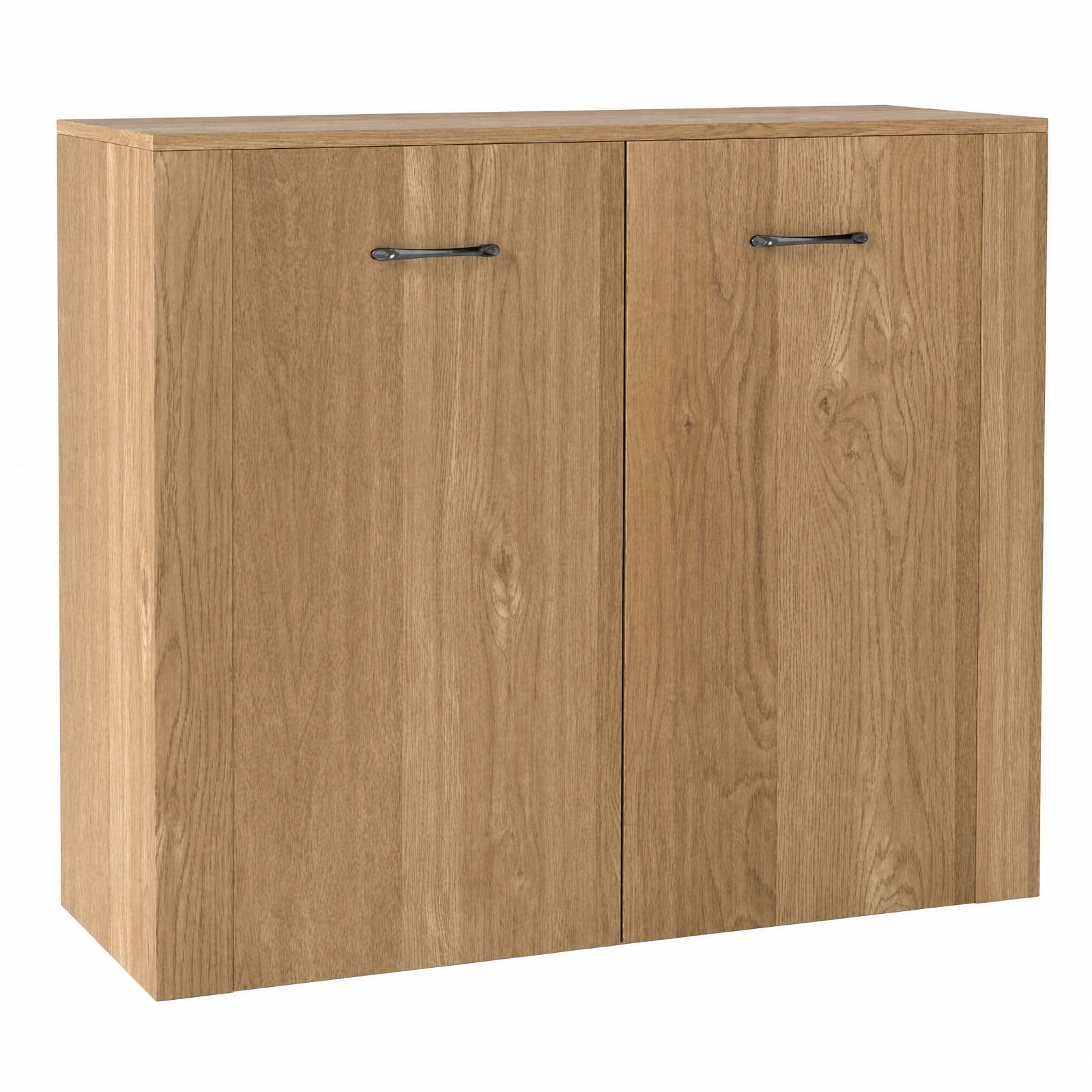 Furnibear 38 Inch Modern Sideboard Buffet Cabinet with 4 Cube Shelves and Storage Doors for Kitchen Dining Room Living Room Entryway, Natural