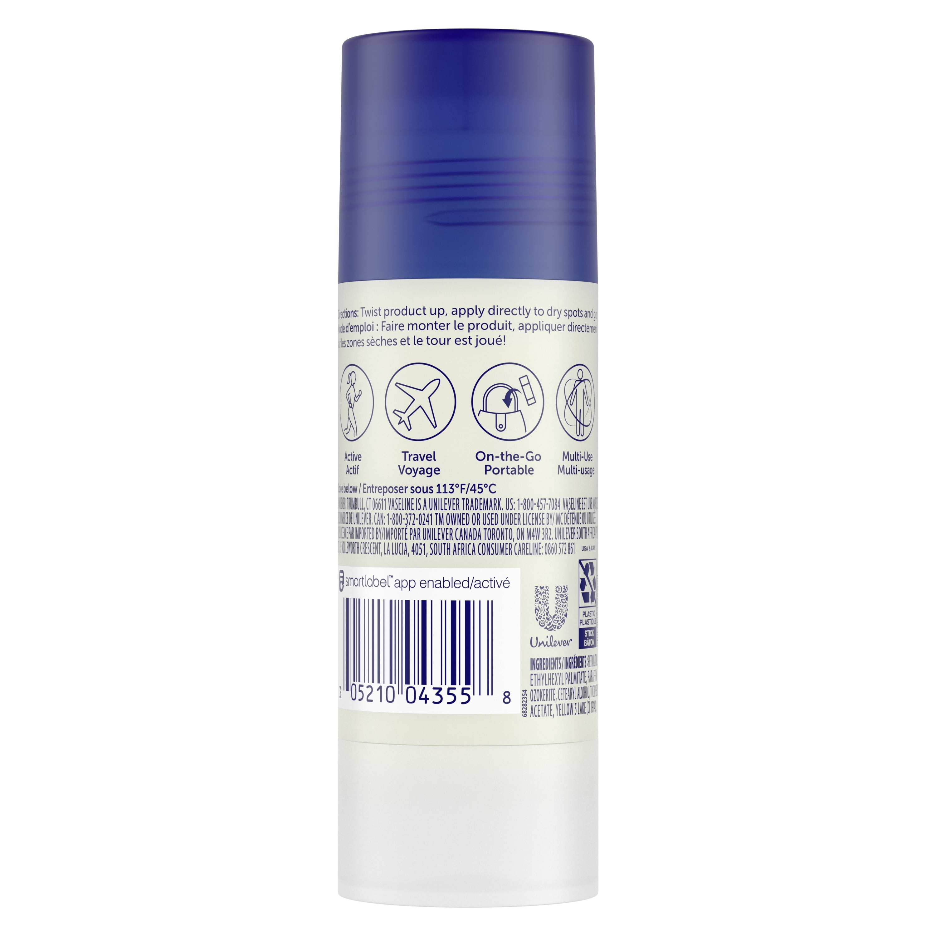Vaseline All-Over Body Balm Stick 3-Pack – Non-Greasy Fragrance-Free Moisturizer, Travel-Size Lotion, Premium Packaging, 1.4 Oz Ea