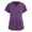 Purple, variant on Womens Scrub Tops Short Sleeve V Neck Solid Color Shirts Nursing Working Uniform Tops with Pockets