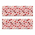 thumbnail image 2 of Christmas Bench Cushion Set of 2, Classical Themed Old Fashioned Celebration Carols Winter Design Patterns, Standard Size Foam Pad and Decorative Cover, White and Vermilion, by Ambesonne, 2 of 4