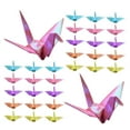 thumbnail image 5 of Masteelf 50pcs Origami Crane Decor Origami Crane Anniversary Decals Origami Crane Art Handmade Origami Paper Crane Garland For Wedding Party Decorations, 5 of 8