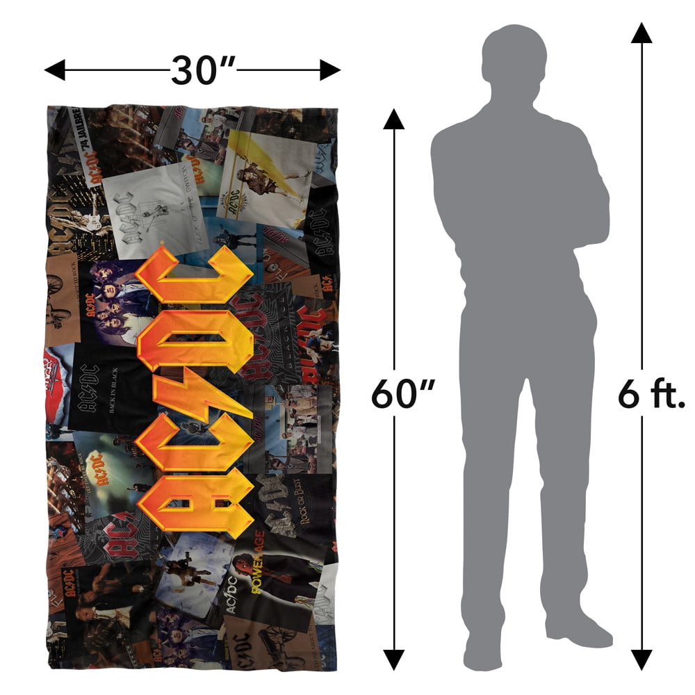 ACDC Albums Officially Licensed Beach Towel 30' X 60'