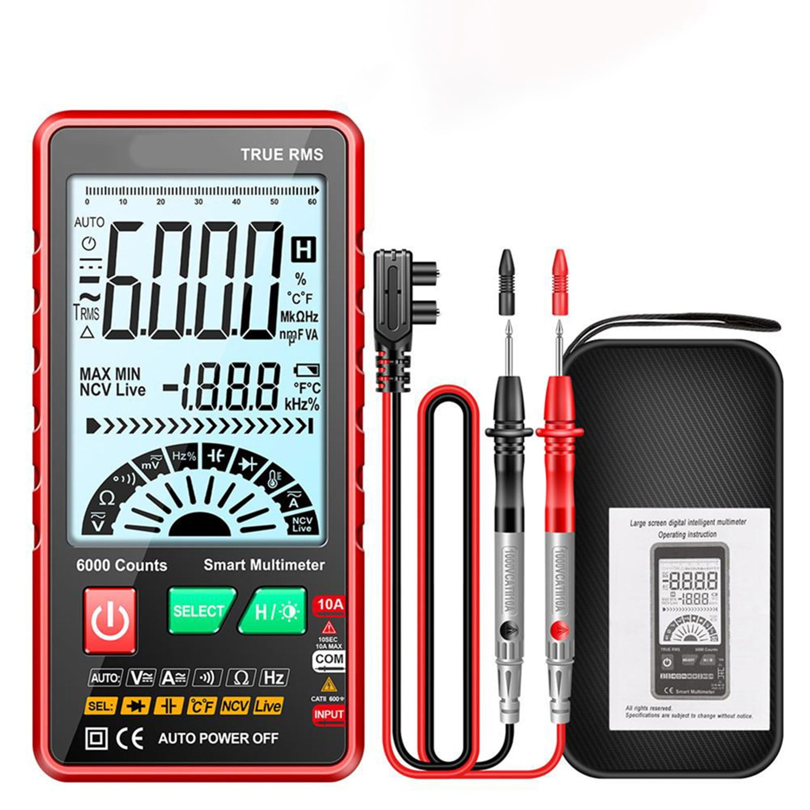 616 Intelligent Digital Display Multimeter Fully Automatic Multimeter 6000Counts