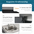 thumbnail image 5 of DTTRA 55.5" Outdoor Kitchen Island Grill Cart with Stainless Steel Sink, Black, 5 of 10