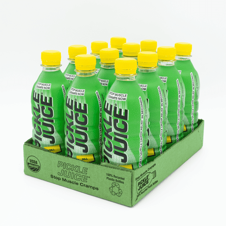 Pickle Juice Sport | Immediate Muscle Cramp Relief, Organic, Gluten Free, Sugar Free, Electrolyte Beverage | 16 oz (Pack of 12)