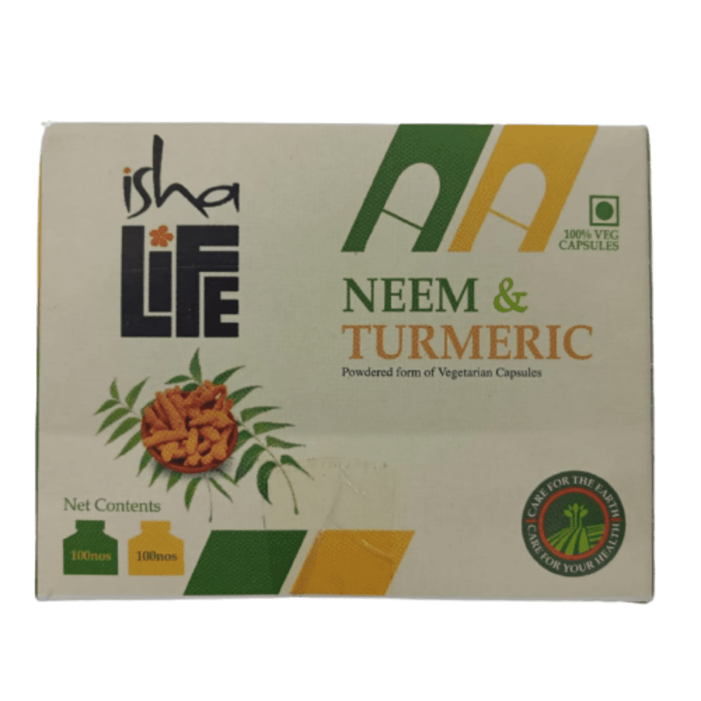 Isha Life Neem and Turmeric Capsules