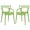 Green, variant on Maklaine 18" Modern PP Plastic Dining Chairs in Green (Set of 2)