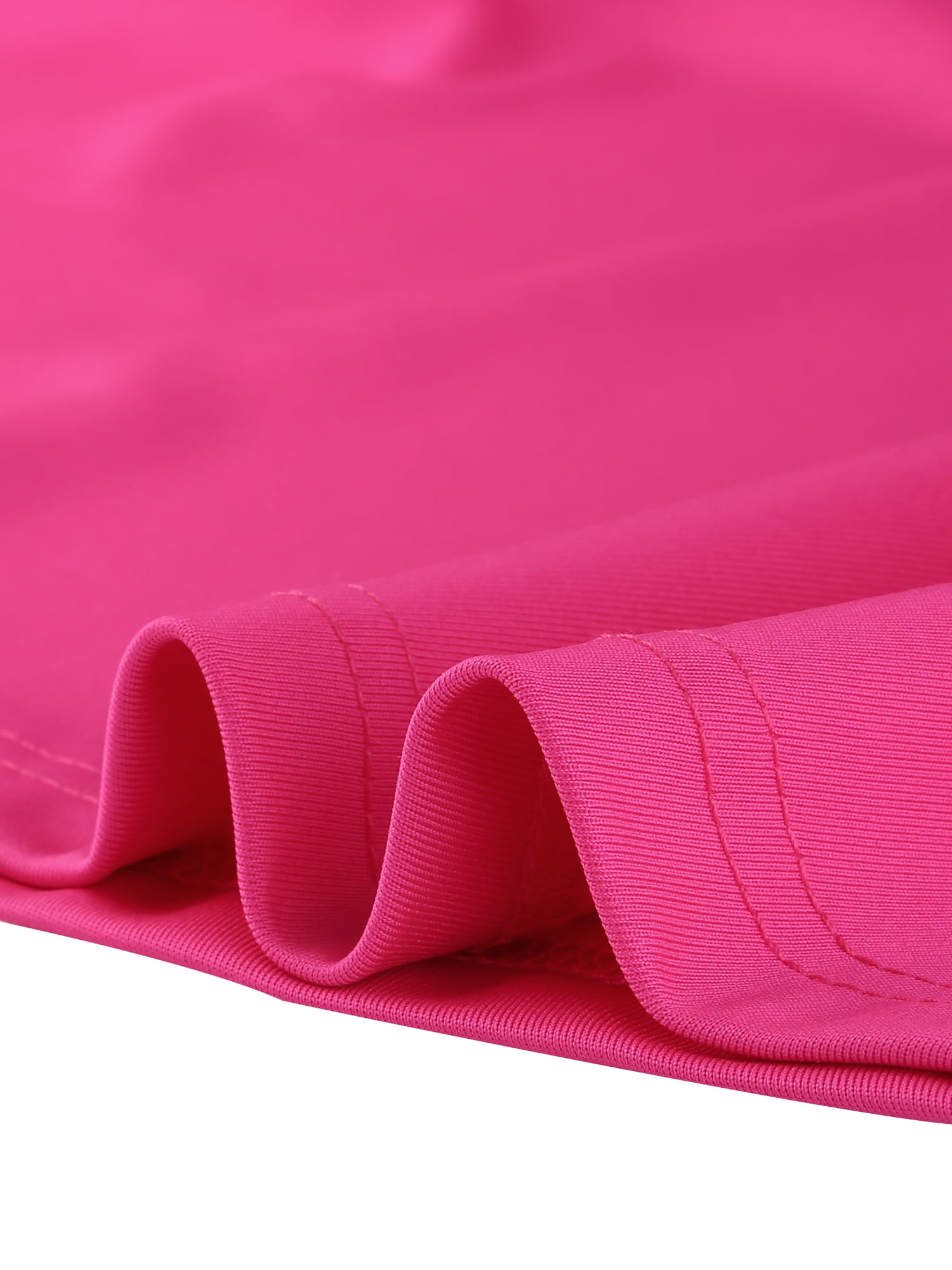 Unique Bargains Women's Plus Size Short Sleeve Solid Outfits Fashion Wrap Peplum Tops 3X Hot Pink