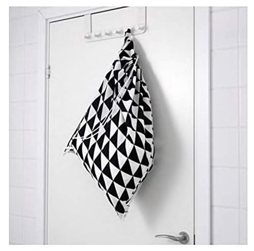 IKEA SNAJDA Black & White Drawstring Laundry Bag 60L