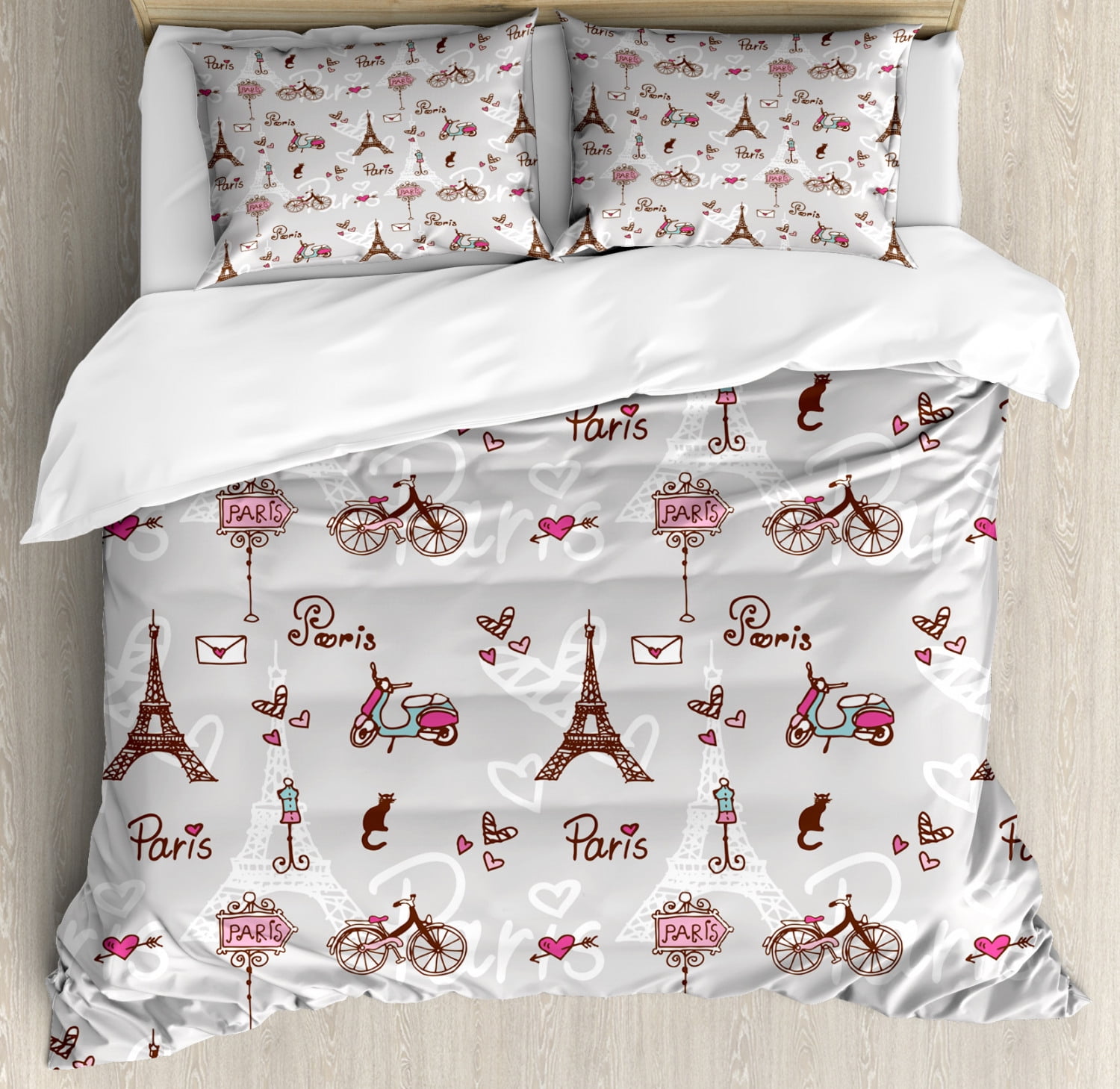 paris-duvet-cover-set-king-size-pattern-with-vespa-bikes-mannequin