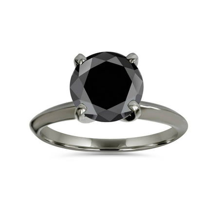 Pompeii3 3ct Black Diamond Solitaire En Ement Ring 14k Black Gold Walmart Com Pompeii3 3ct Black Diamond Solitaire En Ement Ring 14k Black Gold Walmart Com
