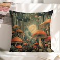 thumbnail image 6 of forest mushrooms full moon Linen toss pillowcase decoration pillowcase gifting preferred 24x24 inch cushion cover sofa pillowcase sofa bedroom living room car, 6 of 8