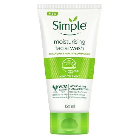 Simple Kind To Skin Moisturising Facial Wash 150 ml for normal to dry skin