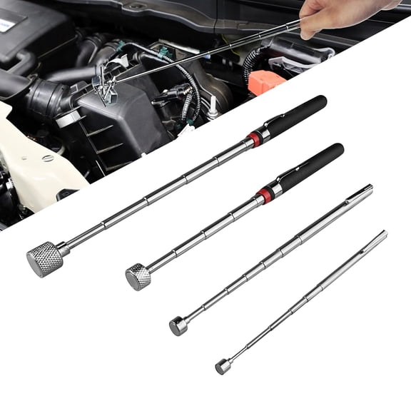 FASTBIRD 4-Pack Magnetic Pickup Tool, 15lb/ 10lb/ 3 lb/ 1.5 lb Telescoping Magnet Pick up Stick Metal Extends Tool