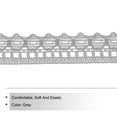 thumbnail image 3 of Cinta de encaje con borde, cintas de encaje de flores para decoración de paquetes de regalo de manualidades de boda en gris, 3 of 7