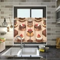 thumbnail image 4 of Yayeee Kitchen Curtains Tier Pair Light Filtering 27"x24" Rod Pocket Short Cafe Window Panel, Creamy Cake, 4 of 7