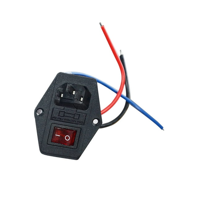 10A 250V Prise de Courant de Commutateur d'Alimentation avec la Prise Rouge de Module Fusionnée de Commutateur de Triple Bascule pour des Pièces d'Imprimante 3D