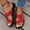 Red, variant on Breathable Mesh Cross-Strap Slide Sandals Non-slip Thick Sole Casual Shoes Lightweight Comfort Footwear Black 36