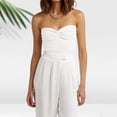 thumbnail image 1 of Top Bandeau plisado para mujer Top elegante de punto con nudo torcido ropa de calle de verano Hugtrwg Para estrenar, 1 of 9
