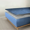 thumbnail image 4 of DNG Creations 5 Piece Zipper Sheet Set - Include (1 Elastic Fitted Sheet, 1 Base Sheet has Zipper, 1 Flat Sheet And 2 Pillowcase) 18 Inch Deep Pocket ( Stripe Medium-Blue - Olympic Queen ), 4 of 7