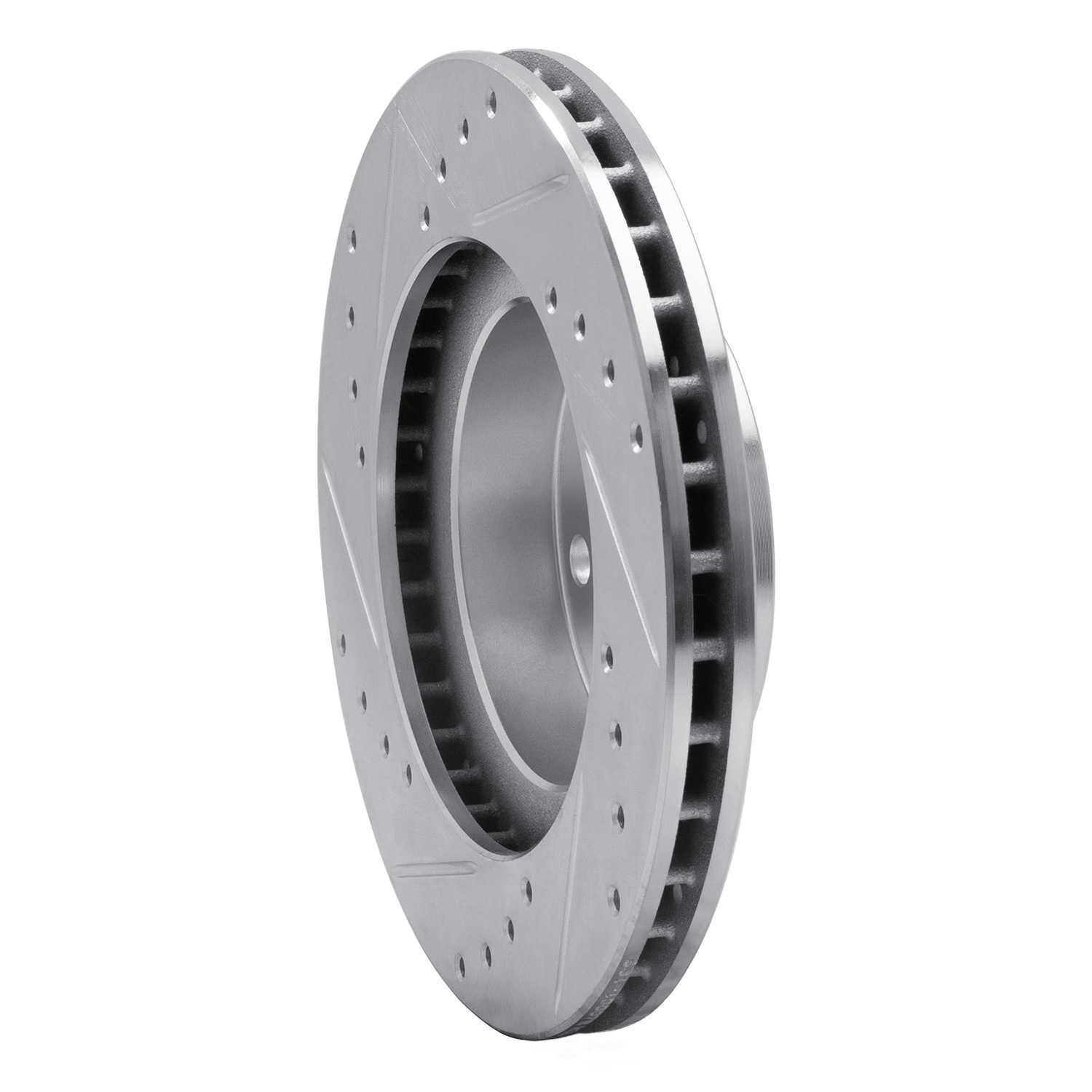 Dynamic Friction Company 631-13007R DFC Brake Rotor - Drilled And Slotted - Silver