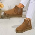thumbnail image 4 of Tao Tao Womens Ankle Boots Warm Fur Lining Waterproof Outdoor Slip-on Winter Snow Booties Brown 37, 4 of 5