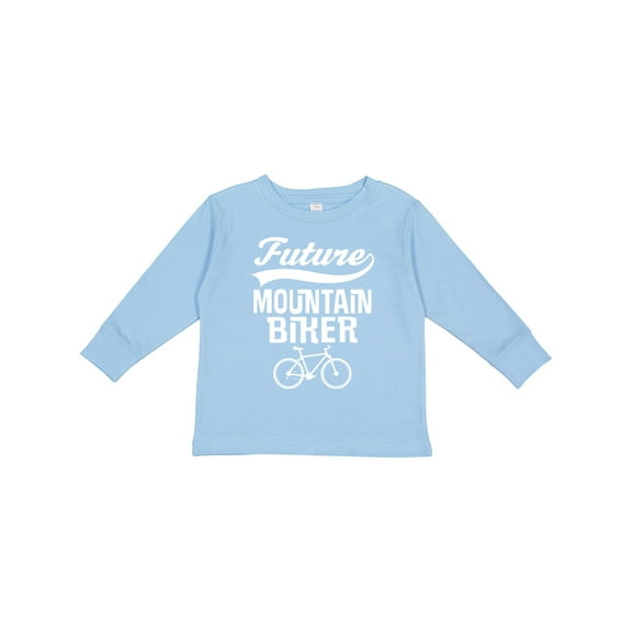 Inktastic Future Mountain Biker Boys or Girls Long Sleeve Toddler T-Shirt