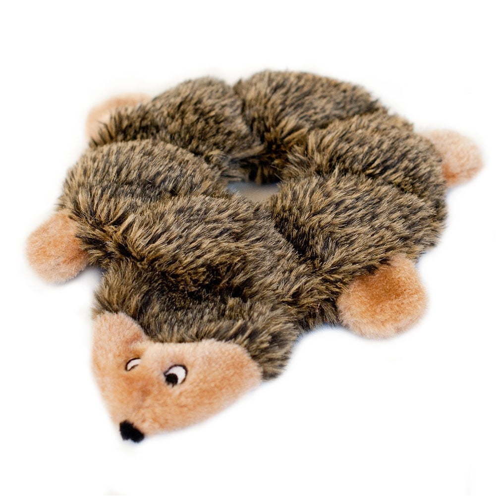 Loopy Hedgehog Dog Toy Squeaky Puppy Squeak Zippy Squeakie Circle Plush