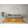 thumbnail image 3 of Ahgly Company Machine Washable Indoor Round Persian Yellow Traditional Area Rugs, 3' Round, 3 of 4
