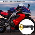 thumbnail image 2 of Gancho colgante ajustable para motocicleta, mango plano torcido con gancho, soporte para casco, bolsa de equipaje, aleación de aluminio dorado, 2 of 7